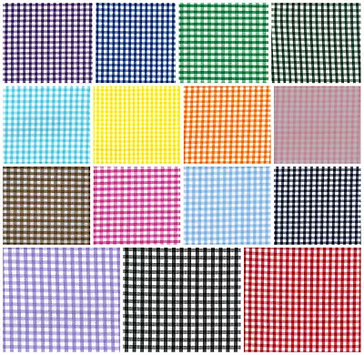 Gingham Dress Fabric Check Dress Fabric Summer Fabric Craft Fabric 112cm Wide • £0.99