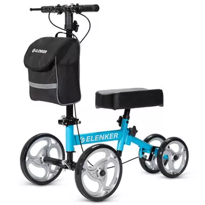 2024 Deluxe Medical Scooter Steerable Knee Walker 10  Wheels Knee Scooter Blue • $79.99