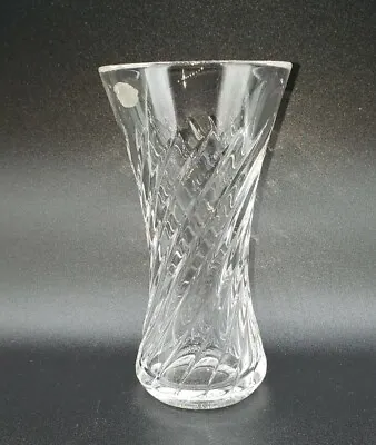 $35 • Buy Val St. Lambert Signed Clear Hand Cut Crystal Heavy Vase Belgium. Excellent Cond