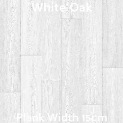 Limed Light Oak Wood Effect Vinyl Roll Cheap Bathroom Flooring 2 3 4 M Wide Lino • £29.98