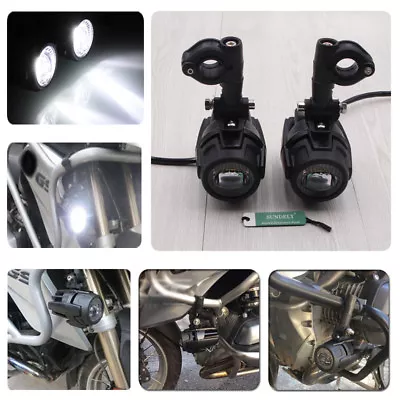 New 1 Pair 40W Motorcycle LED Fog Spot Light Driving Lamp For BMW R1200GS F800GS • £68.22