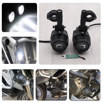 New 2pcs Motorcycle Auxiliary Fog Light Spot LED Safety Driving For BMW R1200GS • £68.22