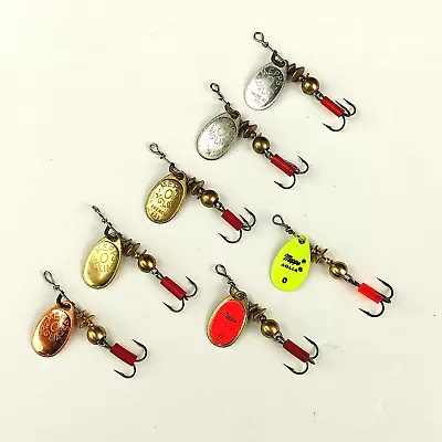 Vintage 7-Pc Lot Of Assorted Mepps Aglia Size #0 Spinner Lures Multiple Colors • $15.95