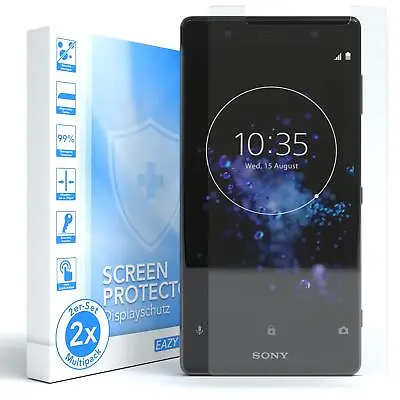 $9.79 • Buy EAZY CASE 2x Screen Protector Glass For Sony Xperia XZ2 Premium Safety Foil