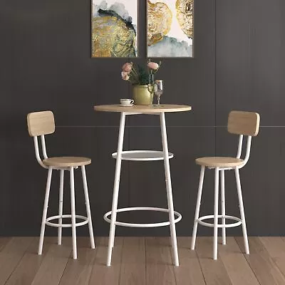 3pcs/set Bar Dining Table And Chairs Set With Backrest And Partition For Home    • $124.11