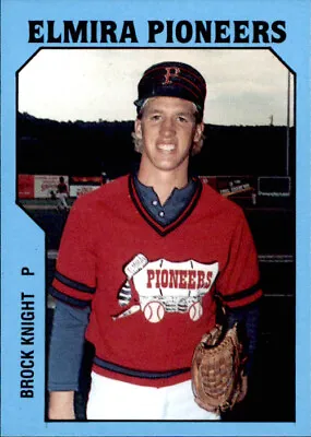 1985 Elmira Pioneers TCMA #9 Brock Knight American Fork Utah UT Baseball Card • $12.99