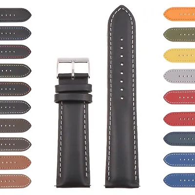 StrapsCo Classic Mens Leather Watch Band - Quick Release Men's Strap • $15.99