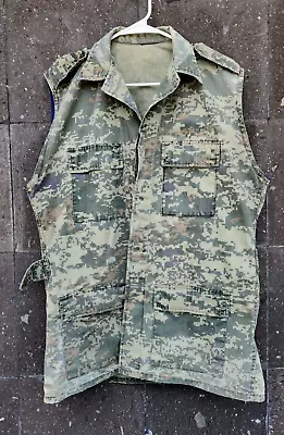 Mexican Army Camo Shirt Vest Uniform Combat Jacket With Mexico Flag (extra) VTG • $37