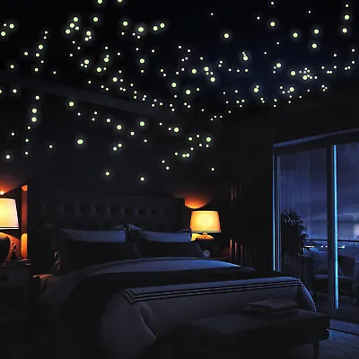 Christmas Kids Ceiling Wall Stickers Bedroom Glow In The Dark Stars Home Decor • $7.48