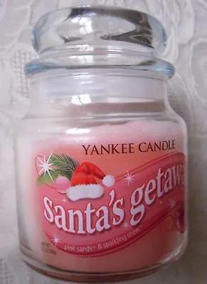 Yankee Medium Swirl Santas Getaway Pink Sands & Sparkling Snow Usa 2013 • £29.95