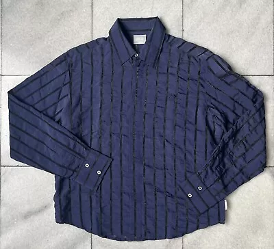 Versace Jeans Couture (early 2000s) Men’s Shirt Dark Blue Sheer M - L • $70