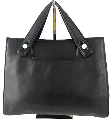 Vintage Treasure & Bond Leather Handbag Satchel Doctor Style Purse Black Y2k • $29.50