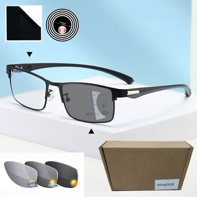 Intelligent Progressive Photochromic Reading Glasses Anti-Blue Light +1.5 2 3 4 • $13.99