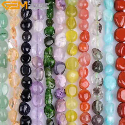 Natural Gemstone Potato Nuggets Freeform Chips Beads Jewelry Making Strand 15  • $6.56