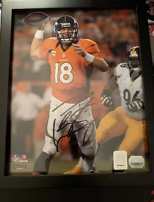 Peyton Manning Certified Autographed Mounted Memories Picture! 8 X 10 Framed! • $205