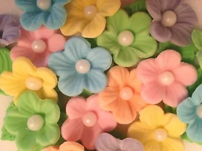 £3 • Buy Mixed Blossom Bouquet - Edible Sugar Paste - Cup Cake Decorations, Easter