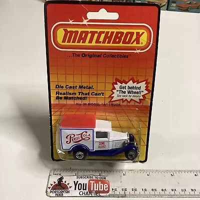 Vtg 1983 Matchbox #38 Pepsi Cola Ford Model A Delivery Truck Mip 1/64 Macau • $1.95