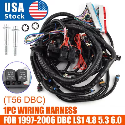 LS1 Standalone Harness For 1997-2006 T56 Non-Electric Tran 4.8 5.3 6.0 DBC *US • $82