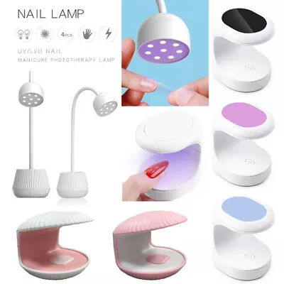 Mini Nail Lamp UV LED Light Professional Nail Polish Dryer Art Gel Curing Device • $11.29