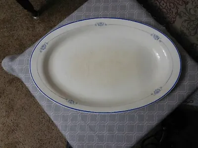 Vintage Platter White With Blue Trim Homer Laughlin Empress Pottery • $8.55