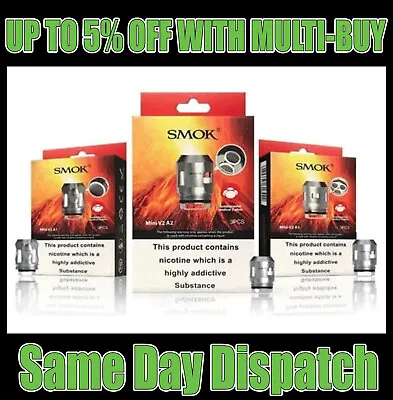 SMOK MINI V2 S1 V2 A1 Coils & Smok Mini V2 S2 V2 A2 SMOK R-Kiss Kit Genuine Coil • £8.95