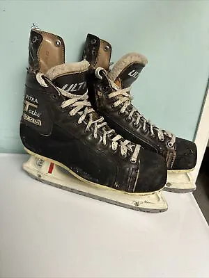 Vintage CCM Ultra Tacks Mens Hockey Skates Size 9.5 Canada 4056 EB Brown /Tan • $99