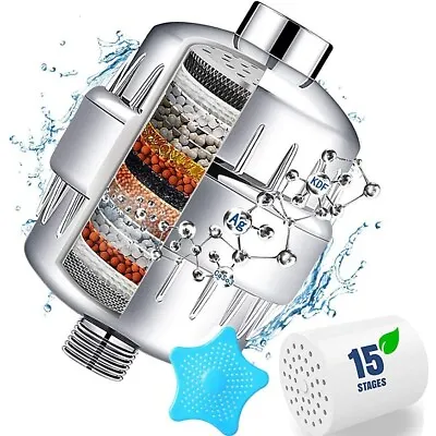 £13.79 • Buy Universal 15 Stage Shower Filter  Softener Hard Water Purifier With Vitamin C
