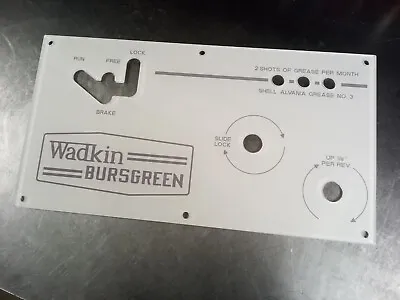 Wadkin BER3 Spindle Moulder Acrylic Control Panel • £85