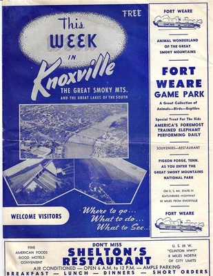 $13.50 • Buy This Week In Knoxville - Vintage 1950's - Great Smoky Mountains, Tennessee Paper