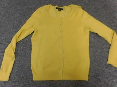 $11.50 • Buy Sharagano Womens Cardigan Sweater S Button Yellow