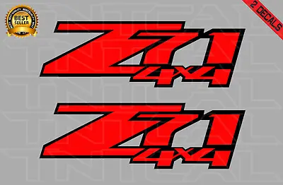 Z71 4X4 Decal Set Fits: 2007- 2013 CHEVY Silverado GMC BLACK RED Vinyl Sticker • $20.88