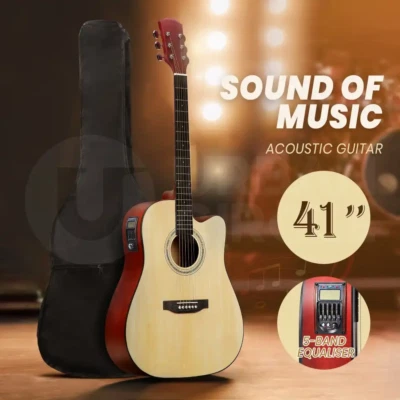 $82.95 • Buy 41  Inch Wooden Acoustic Guitar Classical Folk Steel String EQ Natural W/Gig Bag