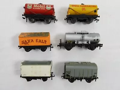 6 X Hornby Dublo Wagon Shell Mobil Saxa W59850 Van B885040 Grain & 500836 • £22