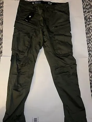 NWT G-Star Raw Pants Men's Green Rovic Zip 3D Tapered Cargo Pockets $140 31x32 • $69.97