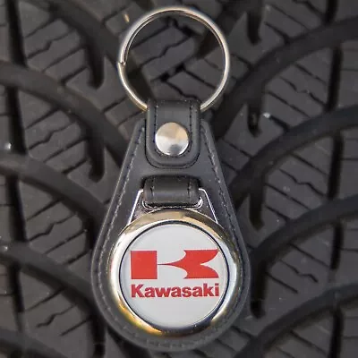 Kawasaki Black Keyring | Premium PU Leather Keyring | 1015 • £5.75