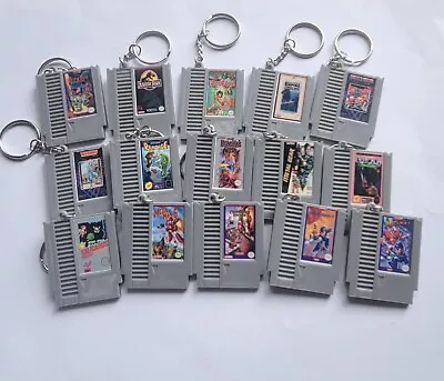 NES Nintendo Entertainment System 3d Printed Game Cartridge Keychains Bag Charms • $6.65