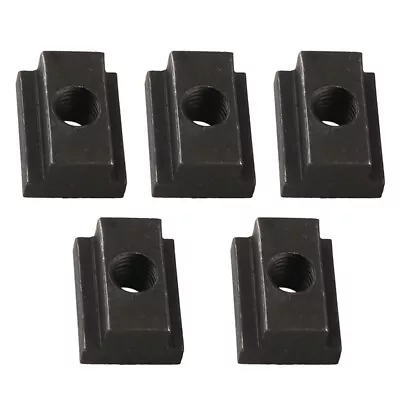 5 Pcs T Track Nuts Tapped Through T-Slot Nuts Slot Machine Tool • £10.89