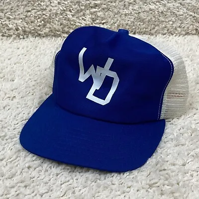 Vintage New Era Adult Hat Cap WD Large Blue Snap Back Dupont Foam 80s 90s Mens • $18.77