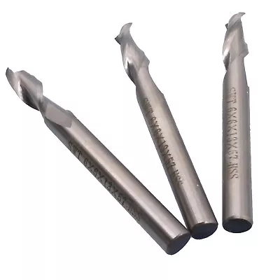 US Stock 3pcs 6mm Two 2 Flute HSS & Aluminium End Mill Cutter CNC Bit • $9.03