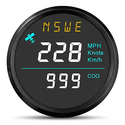 52mm GPS Speedometer Gauge 0-299MPH KMH Knots White Light NSWE Car Boat 12V 24V • $45.80