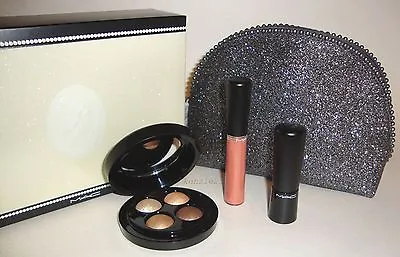 Mac Keepsakes Gold Lip+Eye Bag Set Mineralized Posh Tone+Modest+Rarified Quad  • $26.99