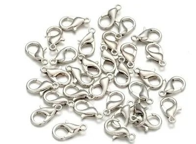 50 Pcs Lobster Clasp For Jewellery Making Necklace Clasps • £3.35