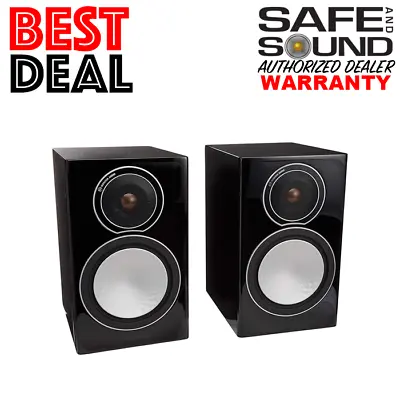 Monitor Audio Silver 1 Bookshelf Speakers (pair) Black Gloss • $799.99