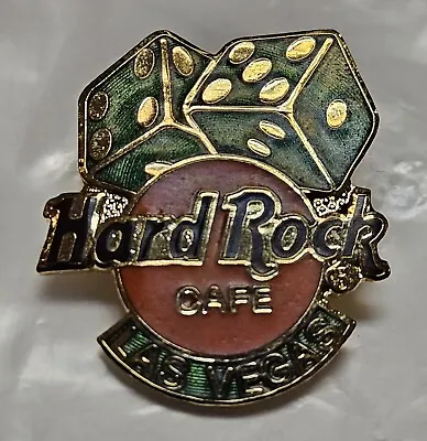 🎸 Hard Rock Cafe LAS VEGAS DICE Enamel Pin GREEN DICE EUC In Bag • $13.50
