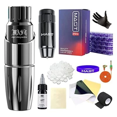 $185.99 • Buy Mast Tattoo Wireless Pen Machine Kit Rotary Short Tattoo Pen Kits 40pcs Pro Cart