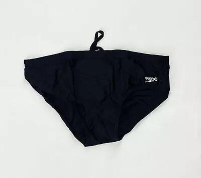 Speedo Endurance Solid Black Poly Brief Men's Size 34 Swim Bottom 805012 • $21