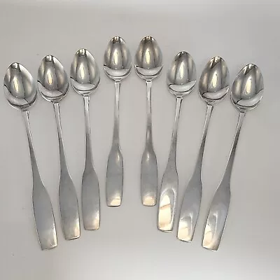 Eight (8) Oneida Silversmiths BENNINGTON Iced Tea Spoons 7.5 Inch Silverplate • $19.95