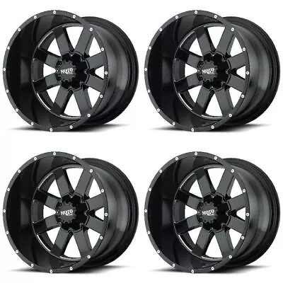 Set 4 Moto Metal MO962 20x10 5x5 5x5.5 Gloss Black Milled Wheels 20  -24mm Rims • $1164