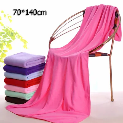 70x140cm Beach Towel Microfiber Large Bath Towel Soft And Comfortable Absorbent • $10.29