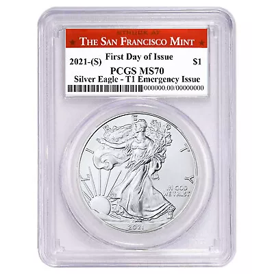 2021 (S) $1 American Silver Eagle PCGS MS70 Emergency Issue FDOI San Francisc... • $69.95